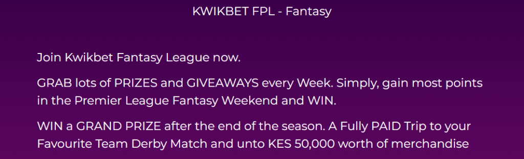 Kwikbet FPL Fantasy
