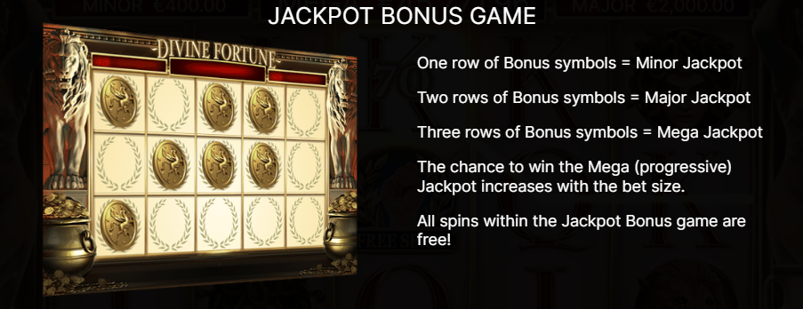 Divine Fortune Minor, Major, & Mega Jackpot