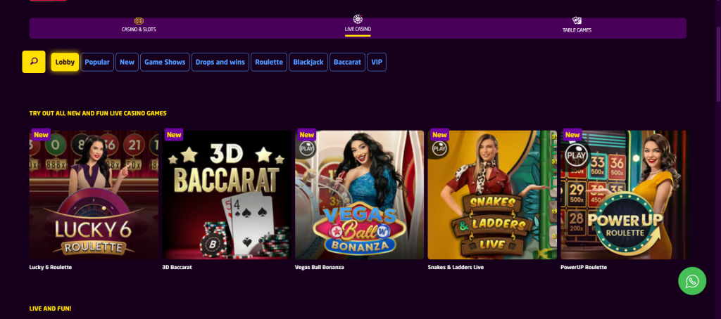 Bongo Bongo Live Casino